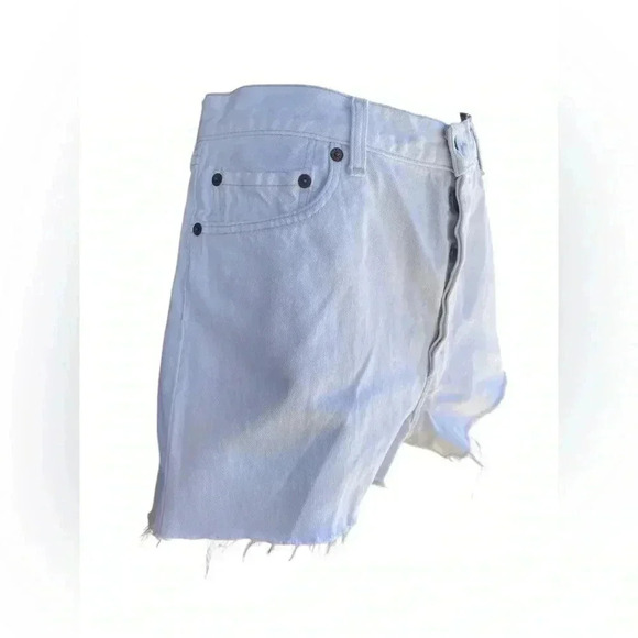 Levi’s women’s denim cutoff high waisted white shorts size large preloved - Picture 3 of 8